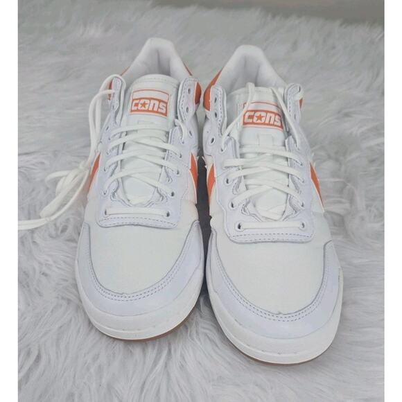 Converse CONS Fastbreak Pro Mid White Orange Sneakers A09185C Men\'s Size 9 main image 6